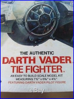 1978 Star Wars The Authentic Darth Vader Tie Fighter Model Kit New
