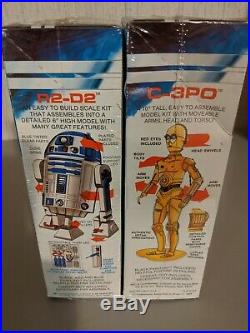 1979 MPC R2-D2 and C-3PO model kits NEW sealed, LOT of 2
