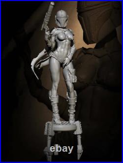 1/6 590mm 3D Print Model Kit Beautiful Girl Space Mercenary Star Wars Unpainted
