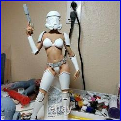 1/6 Female Stormtrooper Unassembled Unpainted Model Kit Garage 3D Printing 30cm