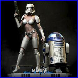 1/6 Scale Star War Female Soldier Resin Model Kits Unpainted 3D Printing R2