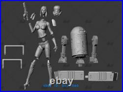 1/6 Scale Star War Female Soldier Resin Model Kits Unpainted 3D Printing R2