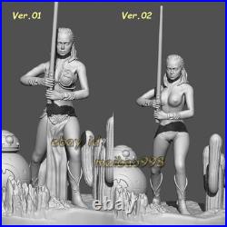 3D Pint Rey With Droid Garage Kit Figure Model Kit Unpainted Unassembled GK