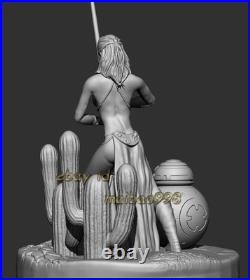 3D Pint Rey With Droid Garage Kit Figure Model Kit Unpainted Unassembled GK