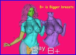 4Version Cavewoman 3D Print Garage Kit Figure Model Kit Unpainted Unassembled GK