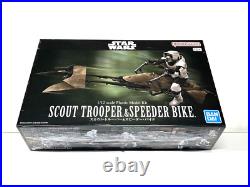 BANDAI Hobby Star Wars 1/12 Scout Trooper & Speeder Bike Star Wars Model Kit