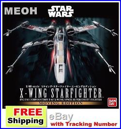 BANDAI STAR WARS X-wing Star Fighter 1/48 Scale moving edit. LED & Sound Effect