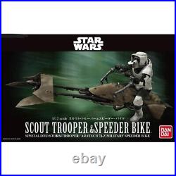 BANDAI Star Wars Return of the Jedi Scout Trooper & Speeder Bike Model Kit JAPAN