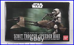 BANDAI Star Wars Scout Trooper & Speeder Bike Model Kit 1/72 Scale 2015