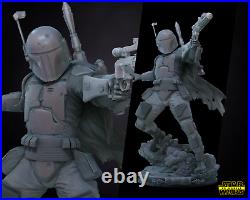 BOBA FETT Temuera Morrison Statue Star Wars 3D Bounty Hunter Resin Model Kit