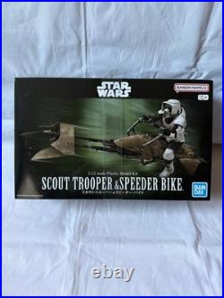 Bandai 1/12 STAR WARS Scout Trooper & Speeder Bike Plastic Model Kit Star Wars