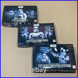 Bandai 1/12 Star Wars Stormtrooper Model Kit Set of 3 Unassembled Figures japan