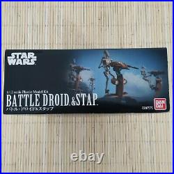 Bandai Star Wars Battle Droid & Stap 1/12 scale Plastic Model Kit New Sealed