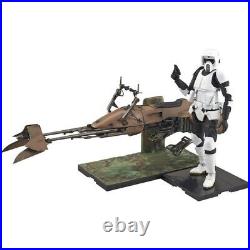 Bandai Star Wars Retour Du Jedi Scout Trooper & Speeder Vélo Modèle Kit Japon