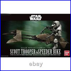 Bandai Star Wars Retour Du Jedi Scout Trooper & Speeder Vélo Modèle Kit Japon