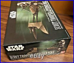 Bandai Star Wars Scout Trooper & Speeder Bike 1/12 Scale Model Kit