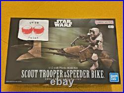 Bandai Star Wars Scout Trooper & Speeder Bike 1/12 Scale Model Kit