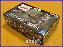 Bandai Star Wars Scout Trooper & Speeder Bike 1/12 Scale Model Kit