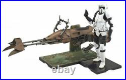 Bandai Star Wars Scout Trooper and Speeder Bike 1/12 Scale Plastic Model Kit