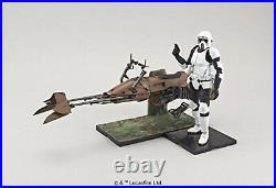 Bandai Star Wars Scout Trooper & speeder bike 1/12 Plastic model kit F/S wTrack#