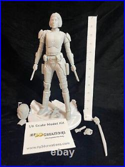 Bo Katan Kryze Fan Art Resin Model Kit 1/8 1/6 Scale