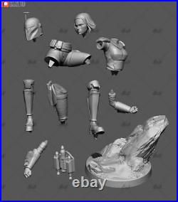 Bo-Katan Star Wars 3D Printing Unpainted Figure Model GK Blank Kit New In Stock