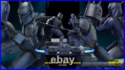 Bo Katan and Moff Gideon Diorama/3D Printed/Unpainted/Unassembled/Star Wars Bo Katan and Moff Gideon Diorama/3D Printed/Unpainted/Unassembled/Star Wars