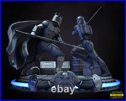 Bo Katan and Moff Gideon Diorama/3D Printed/Unpainted/Unassembled/Star Wars Bo Katan and Moff Gideon Diorama/3D Printed/Unpainted/Unassembled/Star Wars