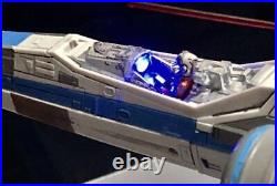 Built Bandai 1/72 X wing Resistance fighter with LEDs Star Wars