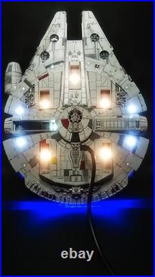Built & Painted Bandai 1/144 Millennium Falcon Star Wars with LEDs Built & Painted Bandai 1/144 Millennium Falcon Star Wars with LEDs