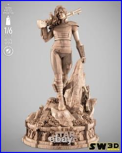 Cara Dune Star Wars The Mandalorian 3D Print, Unpainted Shock Trooper Model Kit