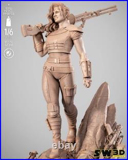 Cara Dune Star Wars The Mandalorian 3D Print, Unpainted Shock Trooper Model Kit
