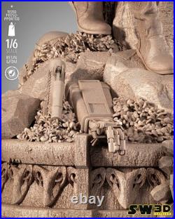 Cara Dune Star Wars The Mandalorian 3D Print, Unpainted Shock Trooper Model Kit