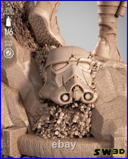 Cara Dune Star Wars The Mandalorian 3D Print, Unpainted Shock Trooper Model Kit