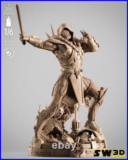 Darth Marr 3D Printed Figure, Unpainted Sith Lord Model Kit