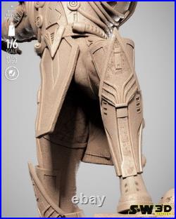 Darth Marr 3D Printed Figure, Unpainted Sith Lord Model Kit