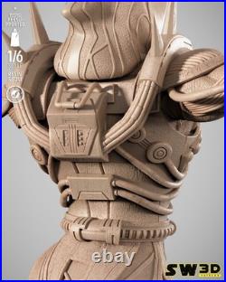 Darth Marr 3D Printed Figure, Unpainted Sith Lord Model Kit