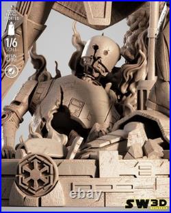 Darth Marr 3D Printed Figure, Unpainted Sith Lord Model Kit