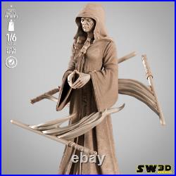 Darth Traya 3D Printed Figure, Unpainted KOTOR Sith Lord Model Kit, Star Wars