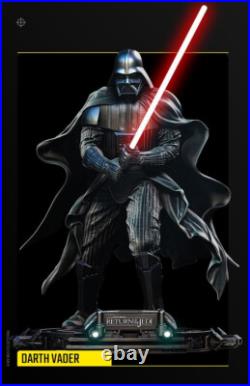 Darth Vader 3D Printed Figure, Star Wars Sith Lord Collectible Statue, Unpainted