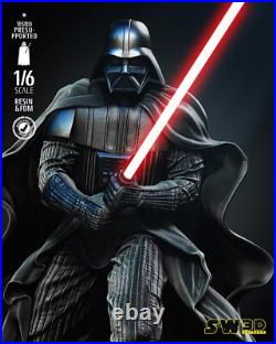 Darth Vader 3D Printed Figure, Star Wars Sith Lord Collectible Statue, Unpainted