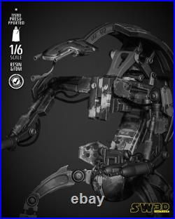 Droideka 3D Printed Figure, Star Wars Battle Droid Collectible, Unpainted