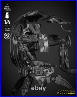 Droideka 3D Printed Figure, Star Wars Battle Droid Collectible, Unpainted