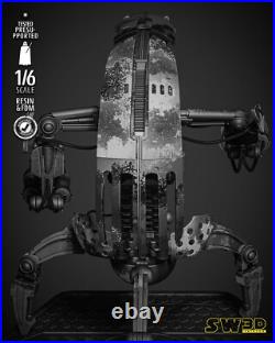 Droideka 3D Printed Figure, Star Wars Battle Droid Collectible, Unpainted