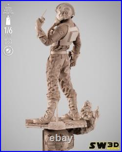 Elite TIE Fighter Pilot Star Wars 3D Printed Figure, Unpainted Imperial Pilot