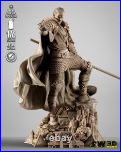 Exar Kun Star Wars 3D Printed Figure, Unpainted Sith Lord Model Kit