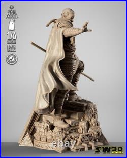 Exar Kun Star Wars 3D Printed Figure, Unpainted Sith Lord Model Kit