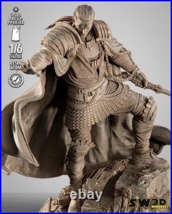 Exar Kun Star Wars 3D Printed Figure, Unpainted Sith Lord Model Kit