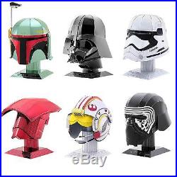 Fascinations Metal Earth 3D Steel Laser Cut Star Wars Helmet Set of 6 Model Kits