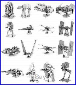 Full Set of 16 Fascinations Metal Earth Star Wars 3D Laser Steel Cut Model Kits